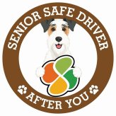 カーサイン 高齢者マーク SENIOR SAFE DRIVER ワイヤーフォックステリア ステッカー シール 直径13cm 肉球 日本製 車