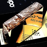 ZIPPO ライター アーマー ピンクゴールド 三面彫刻 ストリームエングレーブ ジッポ アラベスク 鏡面仕上げ 両面加工 シャインレイカット 重厚 メンズ レディース おしゃれ 高級 ギフト プレゼント