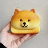 ぷにもち 柴犬 スクイーズ トースト パン やわらか もちもち PU素材 低反発 かわいい 犬 おもちゃ 握る 癒し 雑貨 デスク インテリア 暇つぶし 気分転換 プレゼント