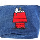 スヌーピー ドッグハウス ラウンドボトムポーチ おやすみ SNOOPY