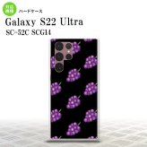 SC-52C SCG14 Galaxy S22 Ultra スマホケース 背面ケース ハードケース ぶどう グレープ 黒 メンズ レディース nk-s22ul-183