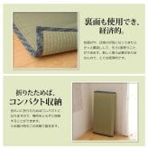 夏ラグ 夏用カーペット 純国産 い草 上敷き カーペット 糸引織 『柿田川』 江戸間2畳(約176×176cm） 新生活