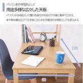 デスク チェア パソコン 棚付 幅120cm VD-7376 机 本棚 PC パソコン机 学習机 学習 ワーク システム 収納棚 ラック シェルフ 木製 新生活