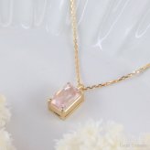  非加熱 ピーチサファイア　1.87ct ネックレス ペンダント 18金 K18 シンプル 一粒 一石 女性 プレゼント ギフト 誕生石 サファイア ピンク サファイアネックレス Drops