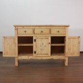 キャビネット FARMER 完成品 無垢材 パイン材 天然木 W120xD45xH90cm 収納家具 リビング収納 収納棚 ライトブラウン おしゃれ 新生活