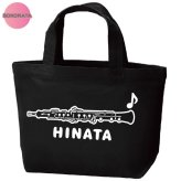 名入れ 吹奏楽 オーボエミニトートバッグ 【卒業 卒部 記念品】プレゼント ギフト ブラスバンド 引退 吹奏楽団 キャンバストート エコバッグ