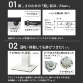 WALLインテリアテレビスタンド V2 CASTER ハイタイプ 32~60v対応 テレビ台 テレビスタンド TVスタンド キャスター付き フラットベース 自立型 背面収納 コード隠し モダン おしゃれ スタイリッシュ 白 黒 木目 ホワイト ブラック
