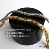 ステンレス 幅4mm フォックステールチェーンネックレス 3カラー メンズ ウィート 中折れ式 留め具 ブラック 腕輪 アクセサリー 角張ったデザイン 編み込み風 立体感 シャープ クール 大人 カジュアル モード 金属アレルギー対応