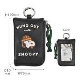 スマートキーケース スヌーピー SNOOPY スマートキー 車 鍵 ファスナー ポーチ 窓付き 小銭入れ レディース メンズ おしゃれ かわいい コンパクト キャラクター 小物入れ キーポーチ カラビナ付き 小さい 鍵ケース 車の鍵 家の鍵 駐車券 免許証 オラフ 黒 ブラック ベージュ