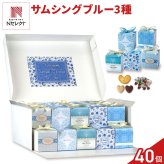 サムシングブルー 焼き菓子 チョコ 詰め合わせ ギフト BOX 3種8個入 計40セット クッキー パイ スイーツ 個包装 チョコレート【北海道・沖縄県・離島 配送不可】
