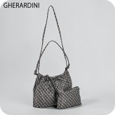 ゲラルディーニ ショルダーバッグ レディース ブランド GHERARDINI Italy GHB0210 GRANI グレー/ブラック
