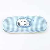 スヌーピー メガネケース ブルー サガラワッペンチェック SNOOPY