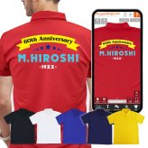 【デザインシミュレーター専用】ゴルフ ウェア 【名入れ オリジナル デザイン ドライ ポロシャツ】 デザイン自由 シミュレーション 半袖 ポロ 退職祝い ゴルフグッズ メンズ レディース 男性 女性 兼用 おしゃれ S M L LL XL 黒 ブラック 吸汗 速乾 ダウンボタン 4.4オンス プレゼント 父の日 還暦祝い 30代 40代 50代 60代 70代 80代  GHOGolf NEW26