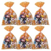 (全国送料無料)【6袋】お菓子 詰め合わせ ハロウィン袋 チロルチョコ（バラエティ・ミルクヌガー）20粒 袋詰め メール便 (omtmb9381z)