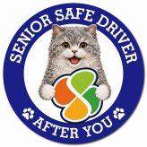 カーサイン 高齢者マーク SENIOR SAFE DRIVER セルカークレックス マグネット 強力 直径13cm 肉球 日本製 車 ステッカー
