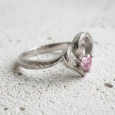 【サイズ展開3～17号】【15文字まで刻印◎】ハワイアンジュエリー リング ステンレス 刻印無料 オープンハート 指輪 サージカルステンレス ハート ピンクジルコニア シルバーカラー メンズ レディース ハワイアン 金属アレルギー対応
