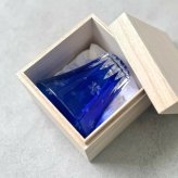  【全2色より選べる】 ギフト桐箱入り 切子グラス 富士桜 青 赤 コップ ギフト プレゼント インバウンド 富士山