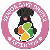 カーサイン 高齢者マーク SENIOR SAFE DRIVER ラブラドール マグネット 強力 直径13cm 肉球 日本製 車 ステッカー