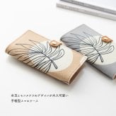 全機種対応 スマホケース 手帳型【 水玉 モンステラ 】 ゴールドパーツ スマホショルダー