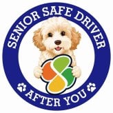 カーサイン 高齢者マーク SENIOR SAFE DRIVER ゴールデンドゥードル ステッカー シール 直径13cm 肉球 日本製 車
