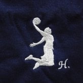 バスケ ダンク シュート Tシャツ ギフト オリジナル デザイン 刺繍 イニシャル 名入れ DUNK バスケットボール 半袖 男女 兼用 誕生日 お祝い プレゼント 父の日 母の日 参加 記念 景品 名前 卒業 卒部 チーム グループ 送別会 【送料無料】