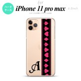 iPhone11ProMax iPhone11pro max スマホケース ハードケース トランプ 帯 黒 ピンク +アルファベット メンズ レディース nk-i11pm-524i