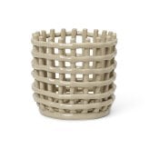ferm LIVING ファームリビング セラミック バスケット スモール 直径16cm 北欧雑貨 インテリア カゴ おしゃれ 小物入れ デンマーク 収納 陶器 ポットカバー 鉢カバー インテリア雑貨 北欧雑貨 キッチン 玄関 リビング