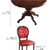 ダイニング家具 イタリア家具 アンティーク調 猫脚 ダイニングテーブルセット 4人掛け 楕円 布張り 青 ブルー チェア4脚 象嵌 楕円テーブル 幅135cm イタリア製 ルネッサンス Italia ダイニング5点セット