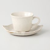 白伊賀コーヒー碗皿 陶器 美濃焼 やきものの里から、暮らしを贈ります。　ギフト 食器 セット テーブルウェア