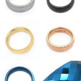 【レーザー刻印対応】金属アレルギーに優しい ミラーカット 6mm リング 指輪 1本 レーザー刻印対応 名入れ レディース メンズ マリッジリング ペアリング （1710081）