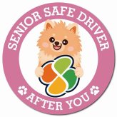 カーサイン 高齢者マーク SENIOR SAFE DRIVER ポメックス マグネット 強力 直径13cm 肉球 日本製 車 ステッカー