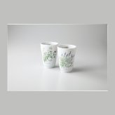 ハーブ園　フリーカップペア 磁器 美濃焼 やきものの里から、暮らしを贈ります。　ギフト 食器 セット テーブルウェア