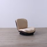 高座椅子 カム 回転式 リクライニング 完成品 360度回転 ブラック・ベージュ W52×D58~92×H52cm座面高15cm 座椅子 リクライニングチェア パーソナルチェア 肘付き ブラック ベージュ おしゃれ