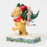 プー&ピグレット クリスマスツリー 15.8cm くまのプーさん クリスマス | ディズニー トラディションズ ジムショア グッズ フィギュア 人形 置物 彫刻 Jim Shore 正規輸入品