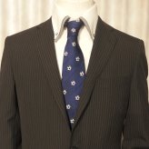 【富士桜工房】ネクタイ・サッカー・紺・ネイビー・富士桜工房・日本製シルクジャカードの和風ネクタイ