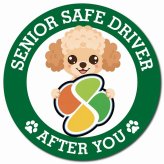 カーサイン 高齢者マーク SENIOR SAFE DRIVER チワプー マグネット 強力 直径13cm 肉球 日本製 車 ステッカー