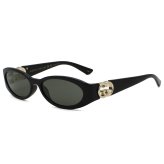 グッチ GUCCI サングラス グローバルフィット アイウェア UVカット オーバル キャットアイ GG1660S-001 メンズ レディース ユニセックス ブラック+グレー 国内正規品