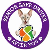 カーサイン 高齢者マーク SENIOR SAFE DRIVER コーニッシュレックス マグネット 強力 直径13cm 肉球 日本製 車 ステッカー