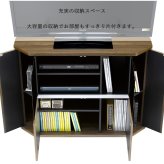 テレビ台 テレビボード ハイタイプ コーナー 43インチ 43型 対応 幅100cm 高さ74cm キャスター付き TV台 キャビネット ガラス扉 スモーク 木製 寝室 リビング 収納 おしゃれ ブラウン
