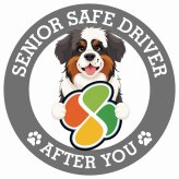カーサイン 高齢者マーク SENIOR SAFE DRIVER セントバーナード ステッカー シール 直径13cm 肉球 日本製 車