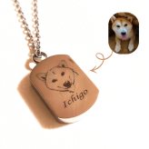 愛犬・愛猫・ペット 遺灰カプセル付 ｜文字刻印 四辺形メモリアルペンダントネックレス ラッピング