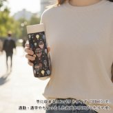 トモコハヤシ 携帯用 ステンレスボトル 300ml 送料無料 水筒 保温 保冷 真空二重構造 軽量 直飲み かわいい ねこ 花柄 テディベア いちご くま オフィス 学校