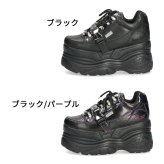 ヨースケ 厚底スニーカー レディース 黒 ブラック 3E 幅広 クッション性 歩きやすい サイドジップ ローカット 靴 YOSUKE 2605007