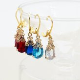 ピアス 金属アレルギー サージカルステンレス フープ 落ちない 引っかからない 外れにくい フック 花冠 しずく 雫 ドロップ ひと粒
