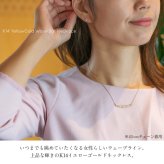ゴールド ネックレス ハワイアンジュエリー ネックレス イエローゴールド ネックレス 刻印 無料 誕生石入れ可 ウェーブバー カーブ 14K K14イエローゴールド 14k k14カットあずきチェーン太0.9mm ギフトラッピング可能 プレゼント ハロウィン 【品番：CG-GP124】