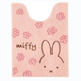 ミッフィー miffy ロングトイレマット ラインフラワー ピンク トイレ用品 送料込み