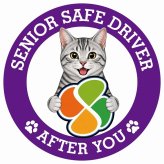カーサイン 高齢者マーク SENIOR SAFE DRIVER サバトラ ステッカー シール 直径13cm 肉球 日本製 車