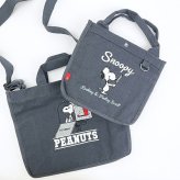 スヌーピー 2wayスクエアトートバッグ (ブラック)  ルートート ROOTOTE SNOOPY 送料込み