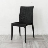 ダイニング家具 ガーデンチェア 屋外 スタッキング 1脚 アウトドア バーベキュー キャンプ ガーデン 庭 ラタンチェア テラス 黒 ブラック ダイニングチェア 椅子 ベランピング アウトドアリビング アジアン おしゃれ