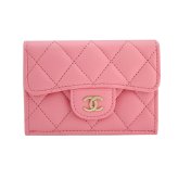 【超レア・入手困難】CHANEL シャネル 財布 三つ折り財布 キャビアスキン ブラック×ピンク ココマーク レディース メンズ スモール ナノウォレット コンパクト ミニ財布 AP3182 ギフト プレゼント【送料無料】